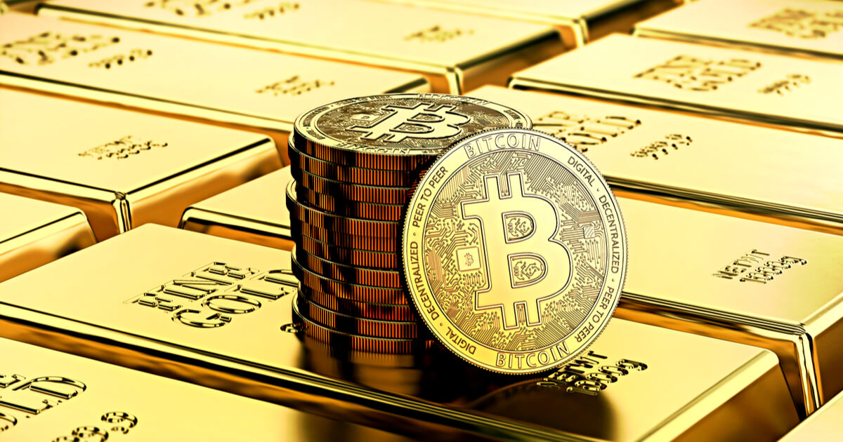 Gold bitcoin large extent